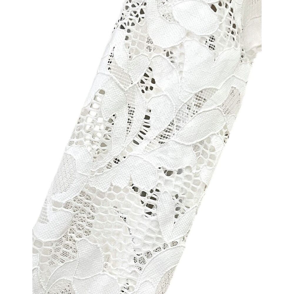 New! Nookie X Revolve Women's Lady Lace Long Sleeve Midi Dress White Large NWT - Picture 8 of 15